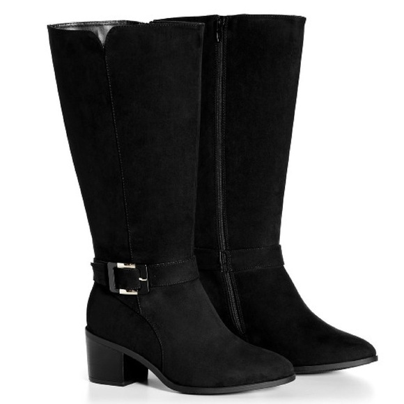 NIB — Avenue CITY CHIC WIDE FIT Delaney Tall Boot Black Size 6 - Picture 1 of 6